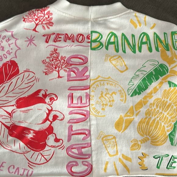 Farm Rio cropped sweatshirt size Small - Picture 7 of 7